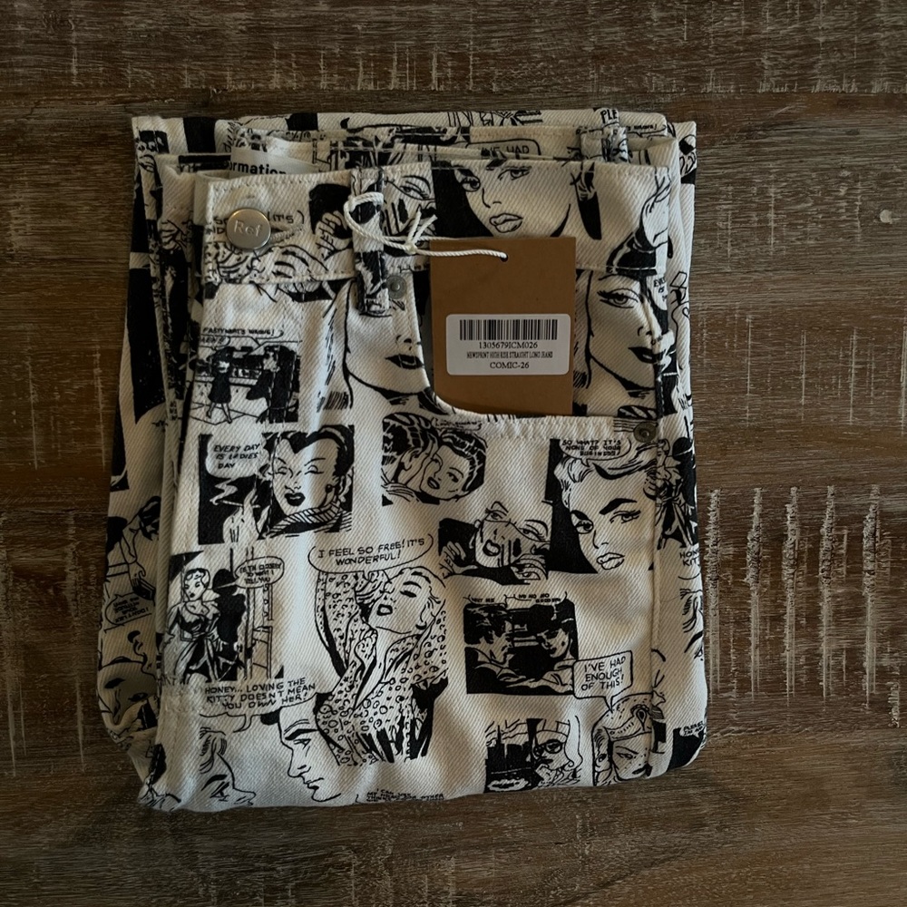 new with tags reformation pants newsprint